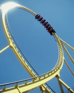Six Flags Kentucky Kingdom's Chang roller coaster